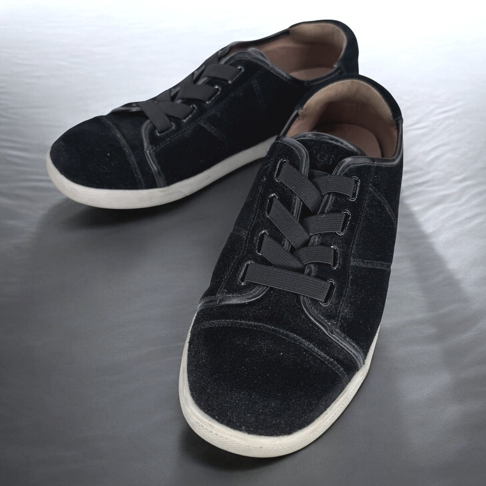 Vionic Jean Sneakers‎ Women 8.5W Black Suede Orthotic Walking Athletic Comfort